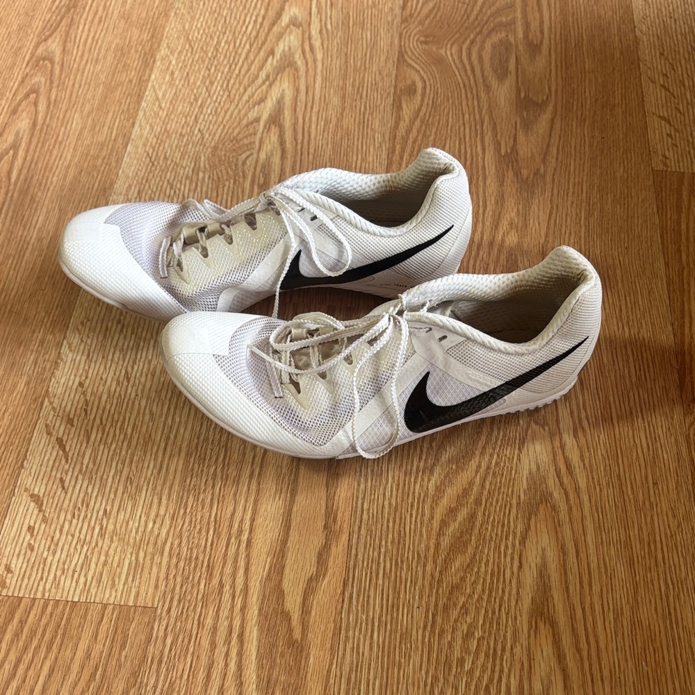 Nike Zoom Rival Sprint Track and Field Spikes Shoes White Womens Size 9.5